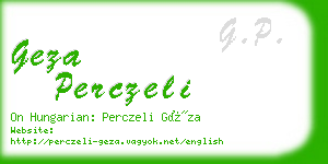 geza perczeli business card